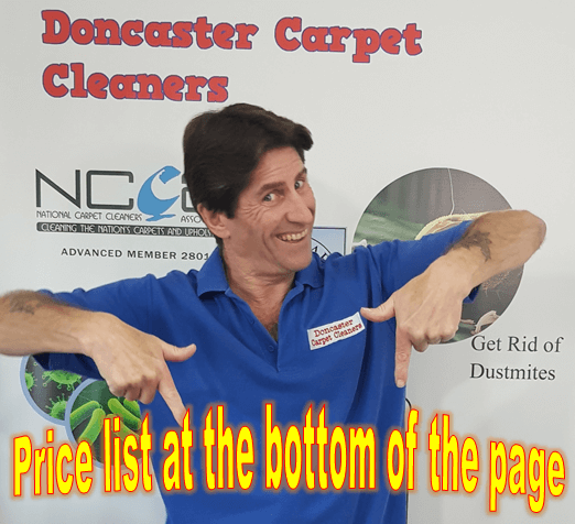 Doncaster carpet cleaning price list